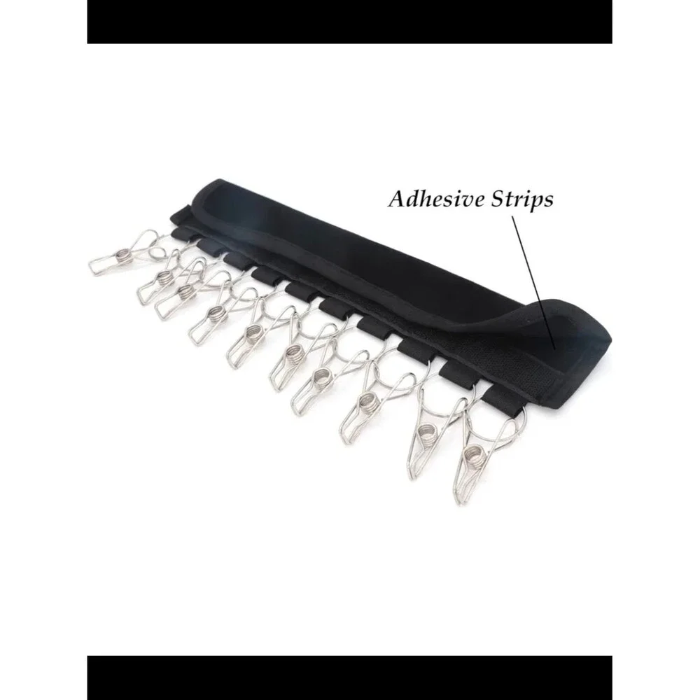 10-Clip Baseball Cap Organizer with Hanger